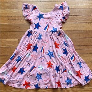 Little Sleepies Pink and Blue Star Dress